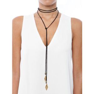 VANESSA MOONEY GOLD PLAITED WRAP CHOKER, NWT